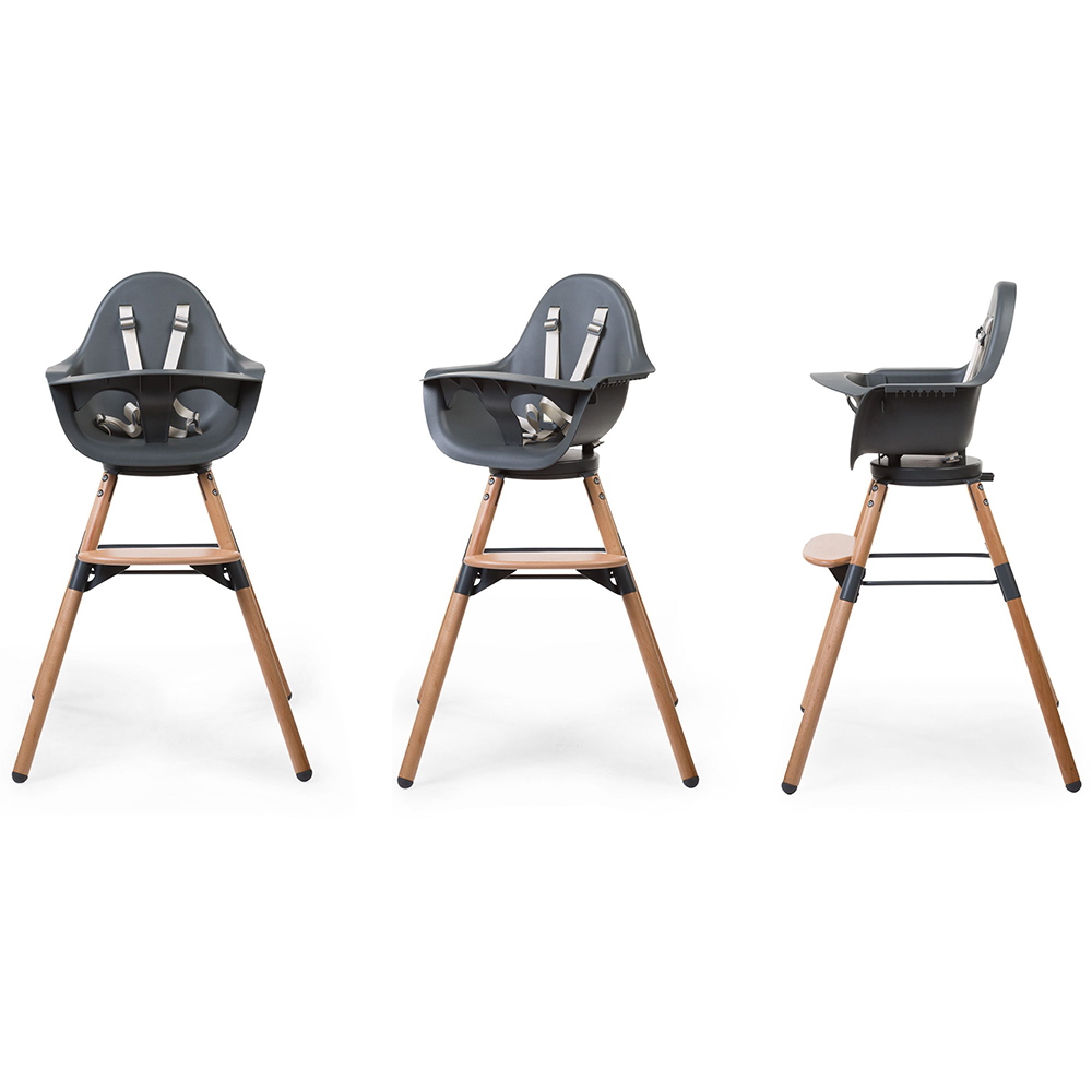 Scaun de masa reglabil in inaltime Childhome Evolu One.80, Natural/Antracit [2]