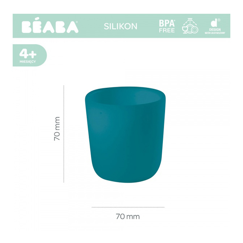 Pahar silicon Beaba Blue [2]