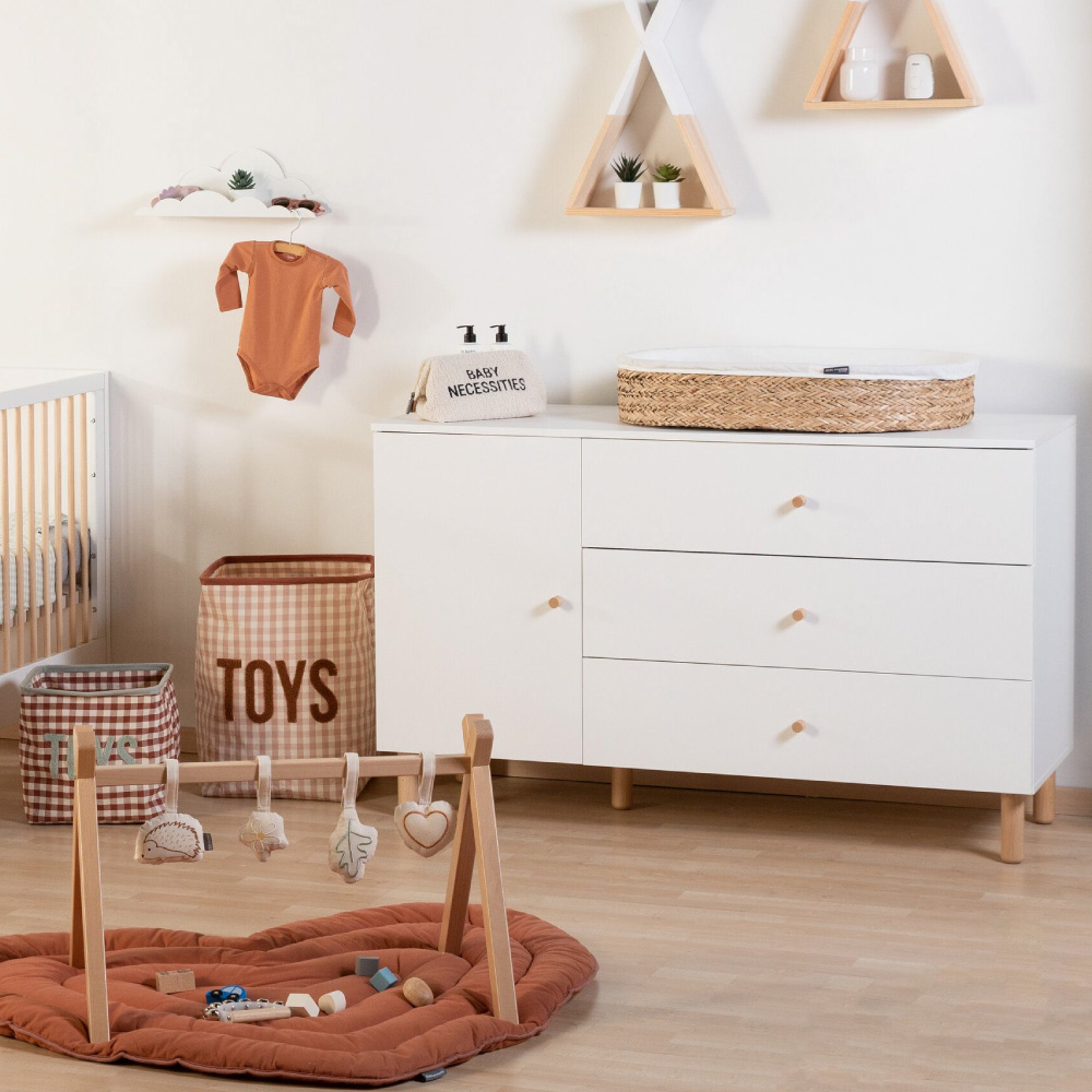 Comoda Childhome Wonder White 137x75x93 cm cu masa de infasat [8]