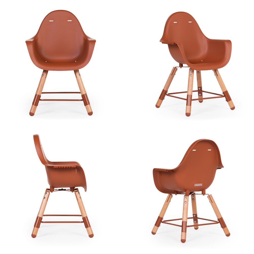 Scaun de masa reglabil in inaltime Childhome Evolu 2 Natural/Ruginiu [7]