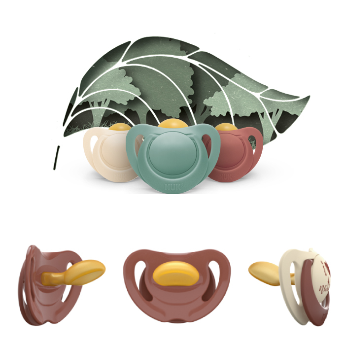 Suzeta Nuk for Nature Latex M1, 0-6 luni, Set 2 Bucati, Rosu [3]