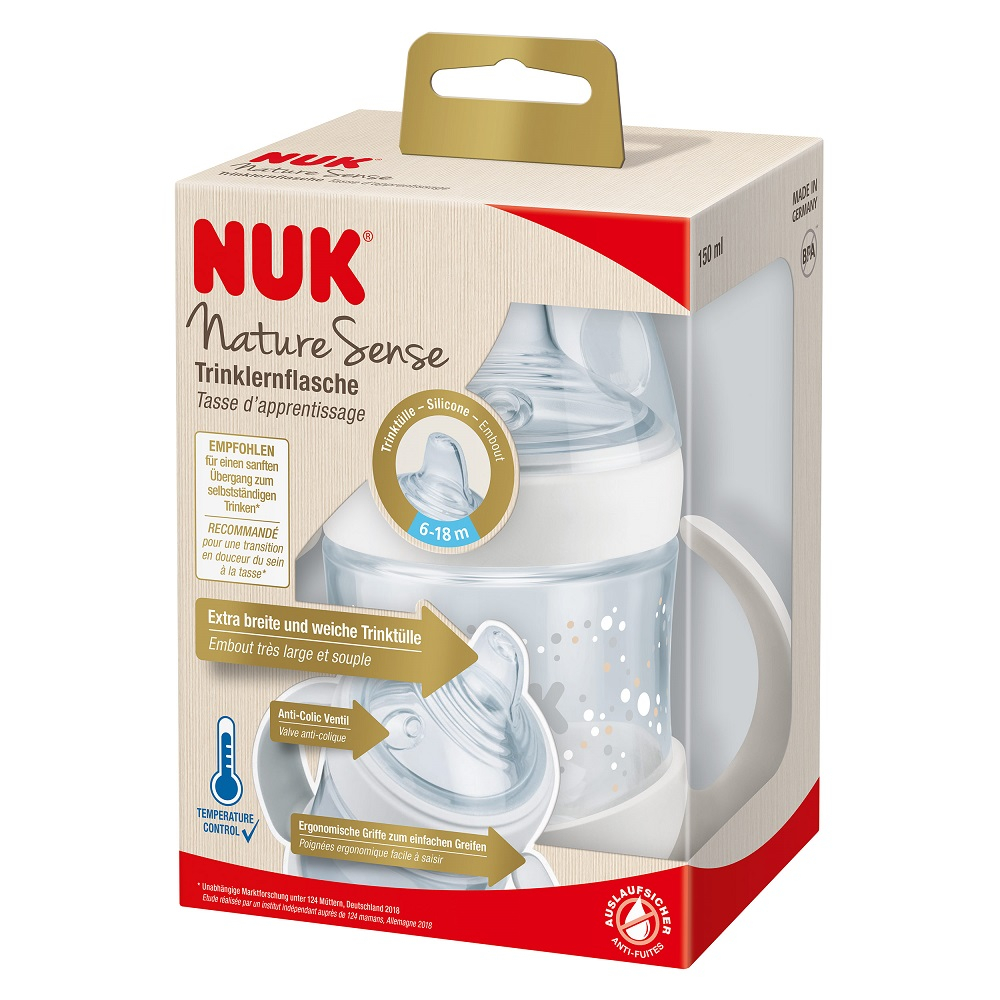 Biberon Nuk Learner Nature Sense Control Temperatura 150 ml Alb 6-18 luni [3]