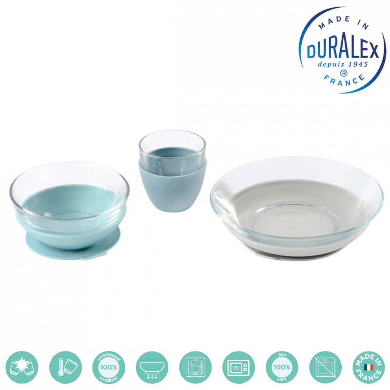 Set de masa 3 piese din sticla DURALEX cu suport antiaderent - Jungle [3]