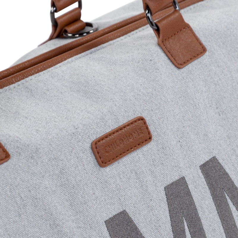 Geanta de infasat Childhome Mommy Bag Panza Oxford Gri [4]