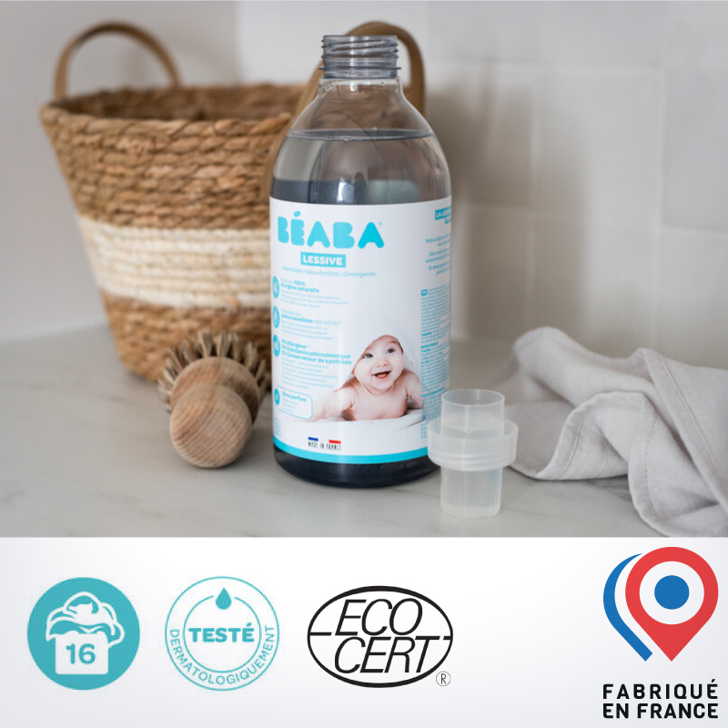 Detergent de rufe lichid Beaba fara parfum, 1 L/16 spalari, Certificat Ecocert [3]