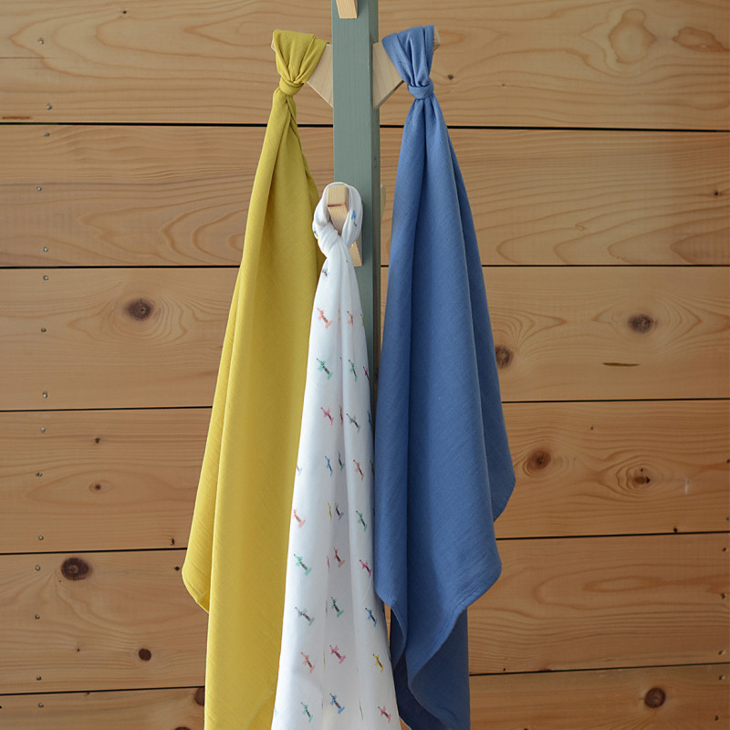 Set 3 Museline Beaba bumbac organic 70x70 cm Teckel Beige [2]