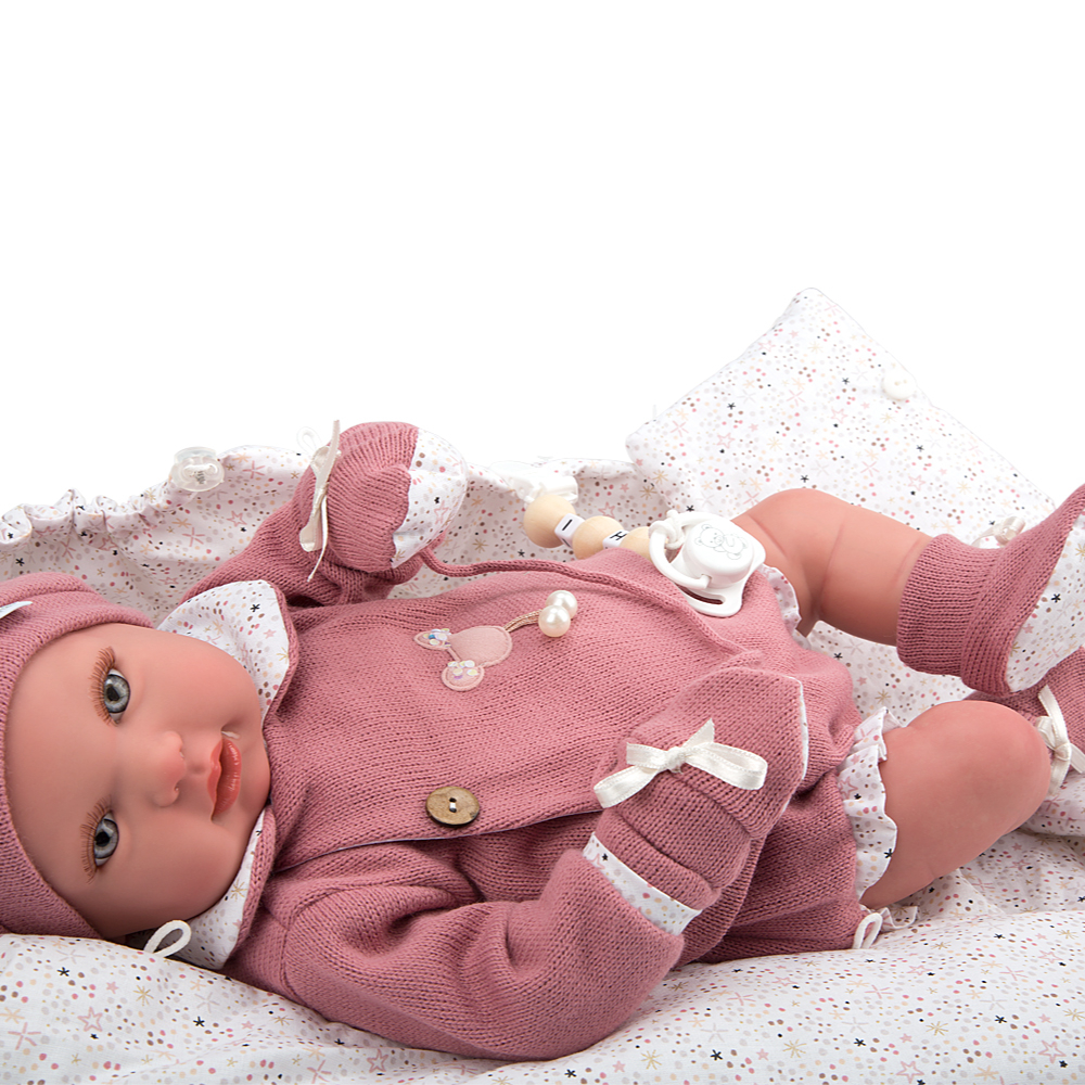 Papusa Reborn bebelus realist Arias Mia 45 cm si sac de dormit [3]