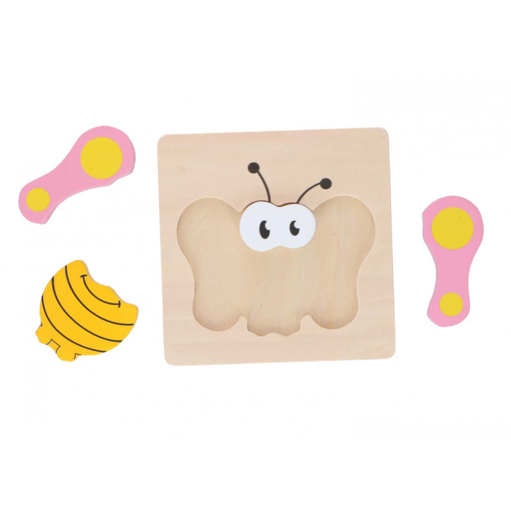 Puzzle din lemn Marionette Fluture 5 piese [2]