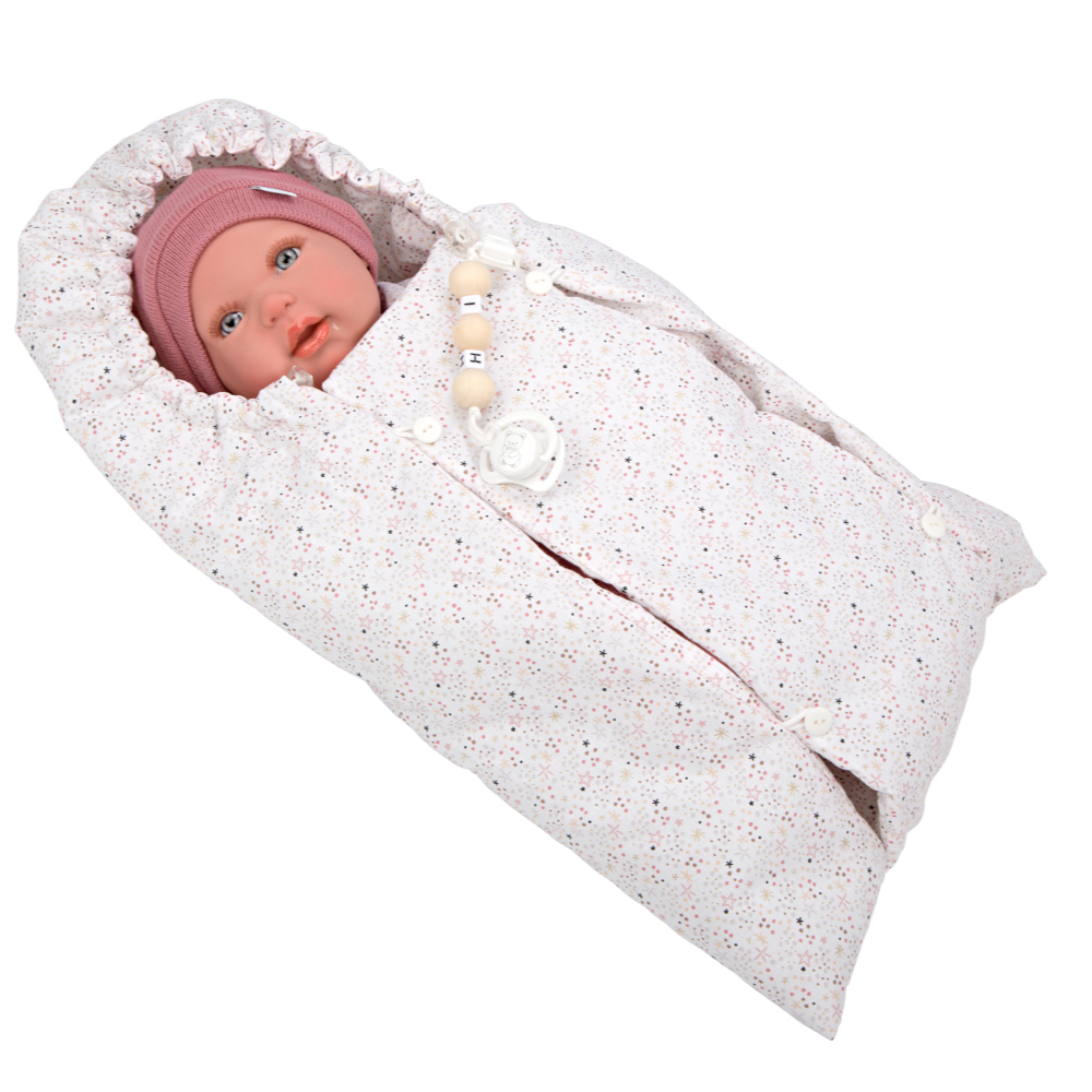 Papusa Reborn bebelus realist Arias Mia 45 cm si sac de dormit [4]