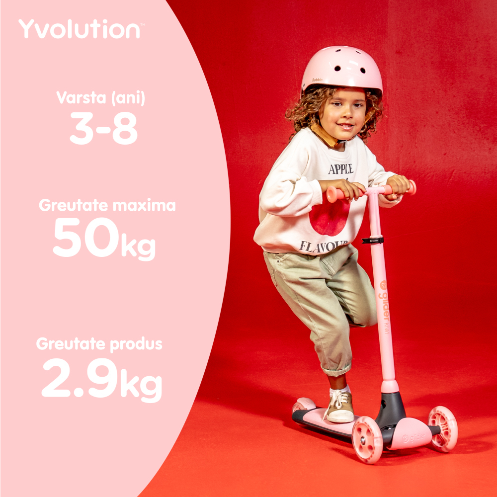 Trotineta cu 3 roti Yvolution Y Glider Kiwi Pink [6]
