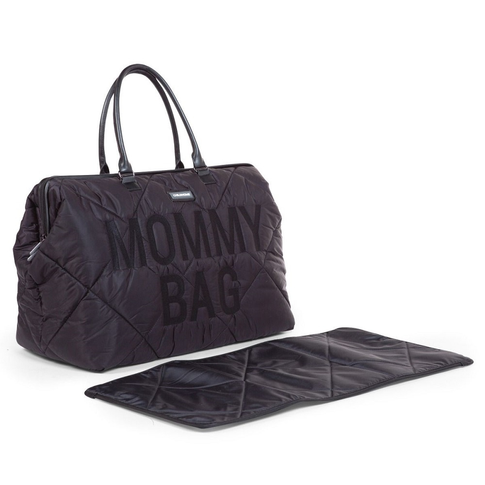 Geanta de infasat matlasata Childhome Mommy Bag Negru [3]