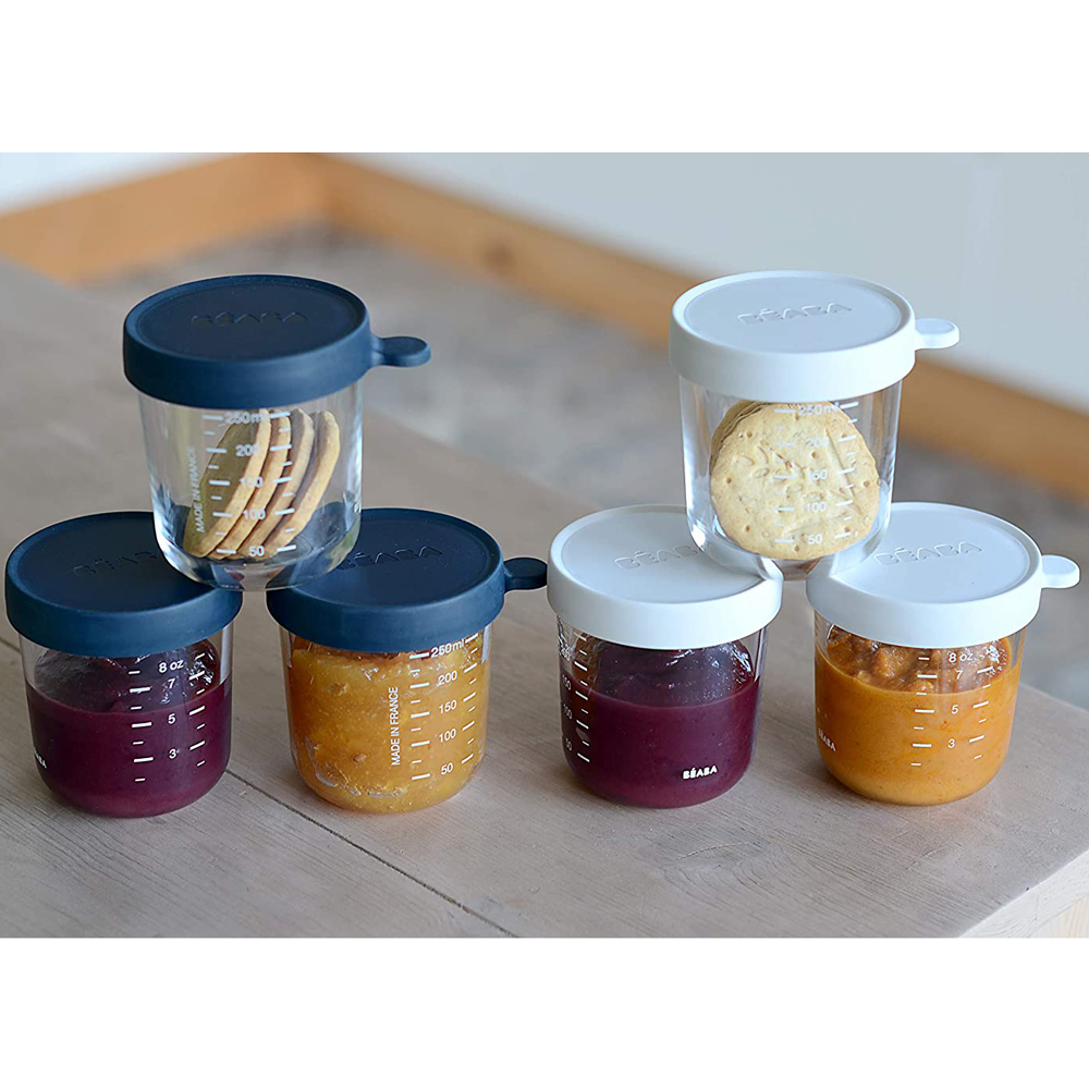 Set 6 recipiente sticla 250ml - Bleumarin [2]