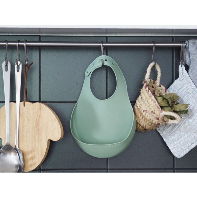 Baveta silicon Beaba Sage Green [5]