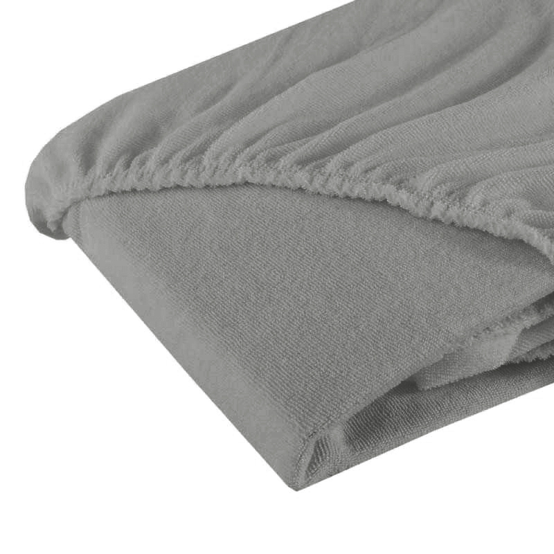 Cearsaf cu elastic din frotir Gri 120/60 cm [2]