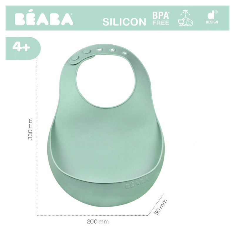 Set 2 Bavete silicon Beaba Light Mist/Sage Green [3]