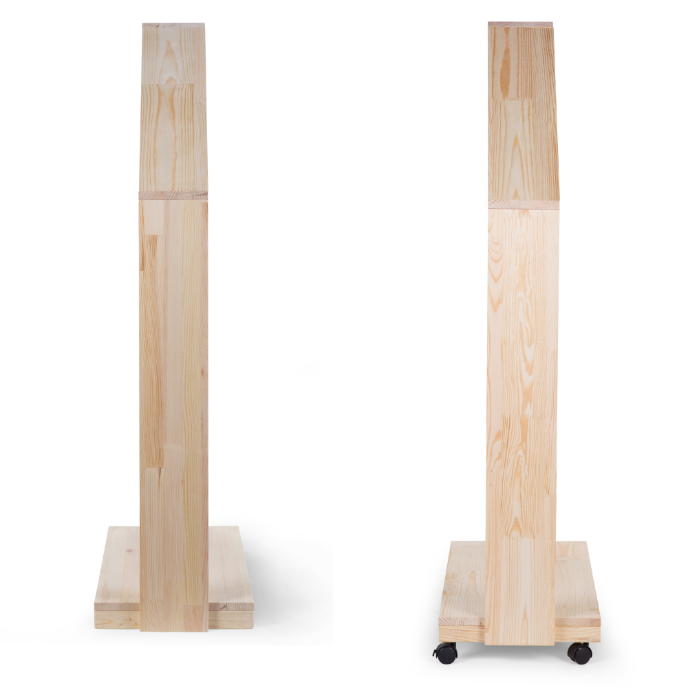 Mobilier decorativ casuta cu roti Childhome 80x135 cm, Lemn Natural [3]