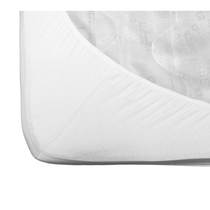 Cearsaf cu elastic jerse din bumbac Alb 120/60 cm [2]