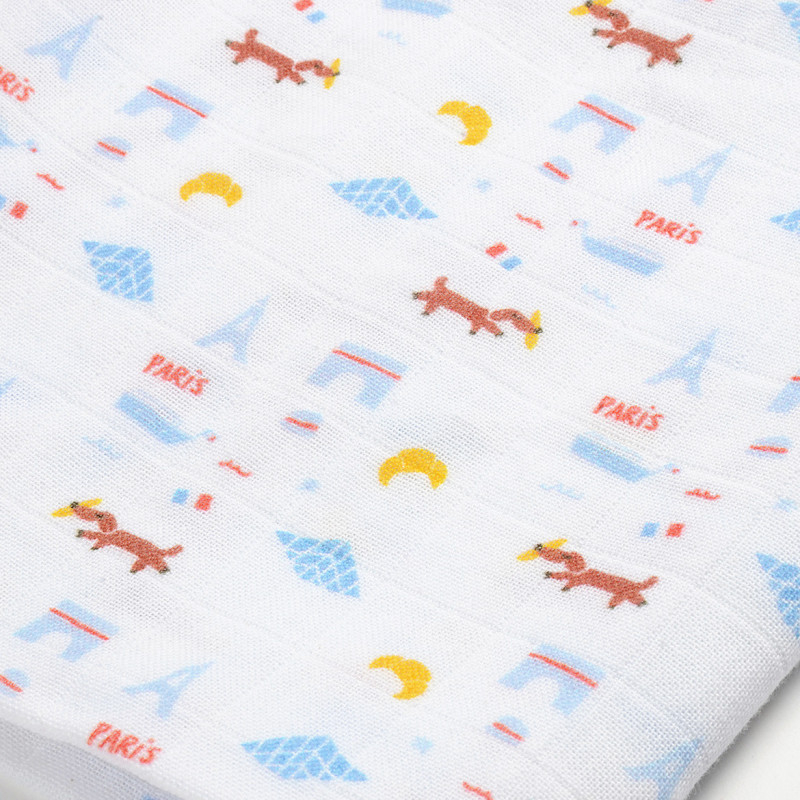 Set 3 Museline Beaba bumbac organic 70x70 cm Paris Blue [5]