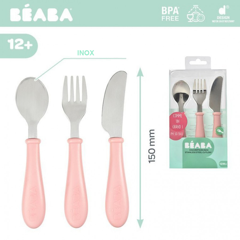 Set 3 tacamuri inox - Roz [2]