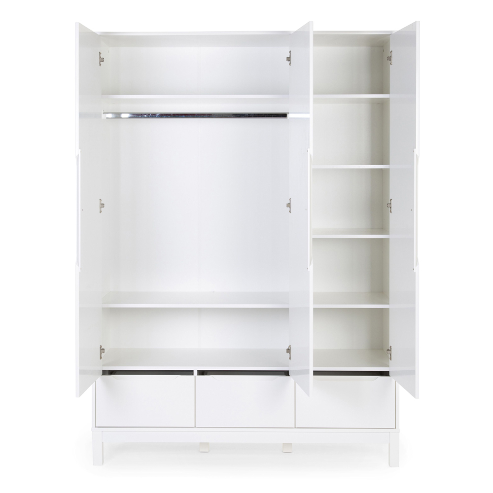 Dulap Childhome Jota 135x45x190 cm, MDF Alb [3]