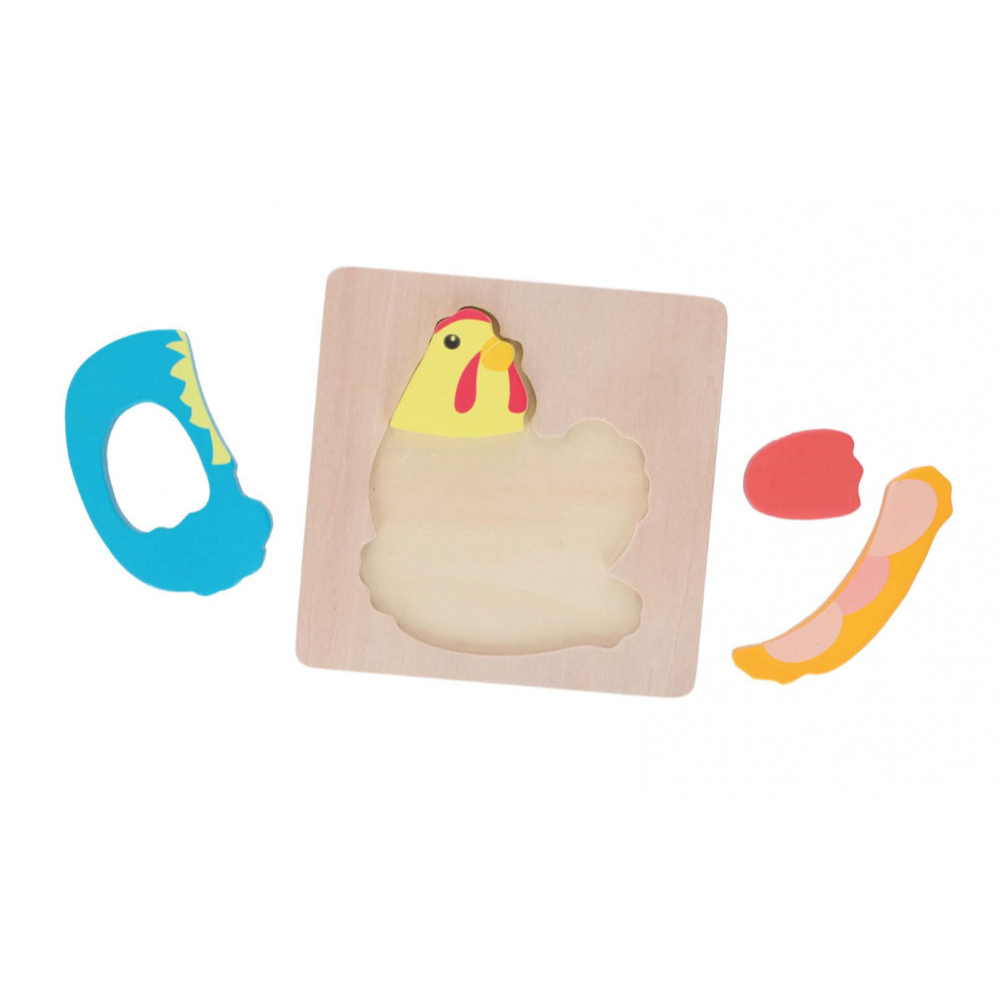 Puzzle din lemn Marionette Gaina 5 piese [2]