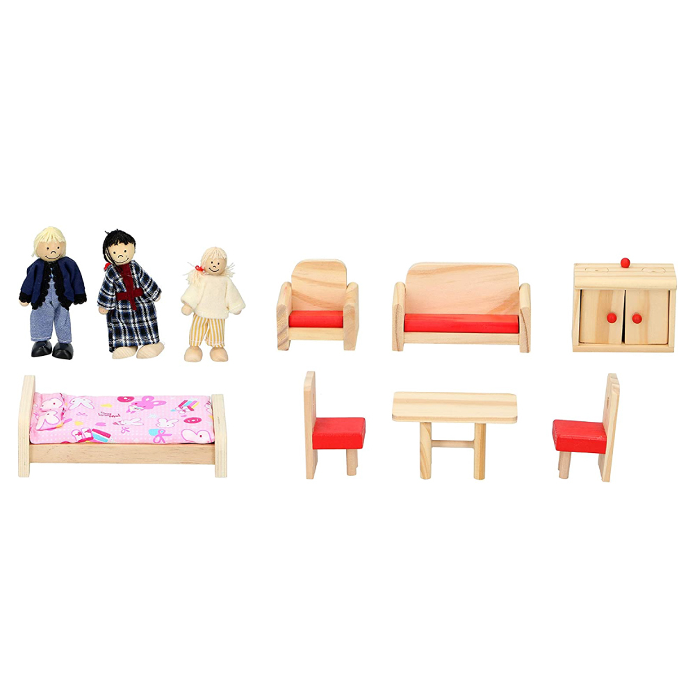 Casa de papusi din lemn Marionette 11 piese [4]