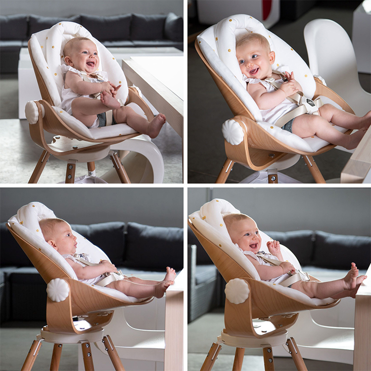 Sezut nou-nascut pentru scaun de masa Childhome Evolu 2/Evolu One.80, Natural/Alb [6]