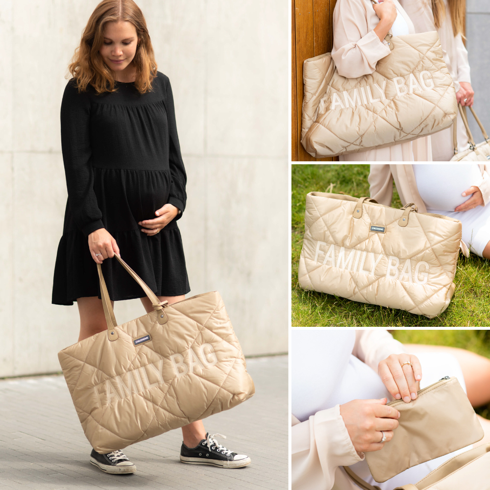 Geanta matlasata Childhome Family Bag Bej [4]