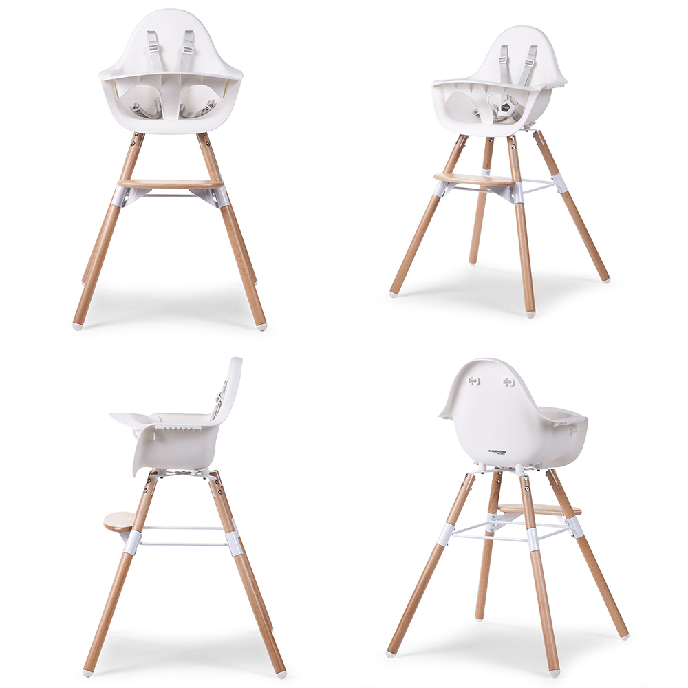 Scaun de masa reglabil in inaltime Childhome Evolu 2 Natural/Alb [2]