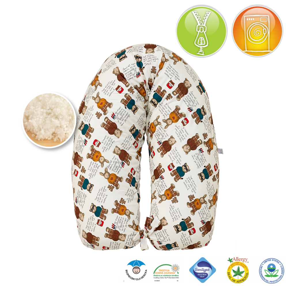 Perna Gravida 3 in 1 Husa Bumbac Model Ursuleti 165 cm [2]