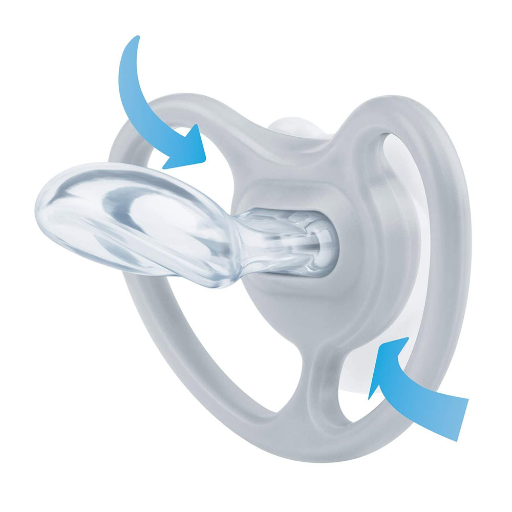 Suzeta Nuk Space Silicon M3 Rose 18-36  luni 2 Bucati Set [2]