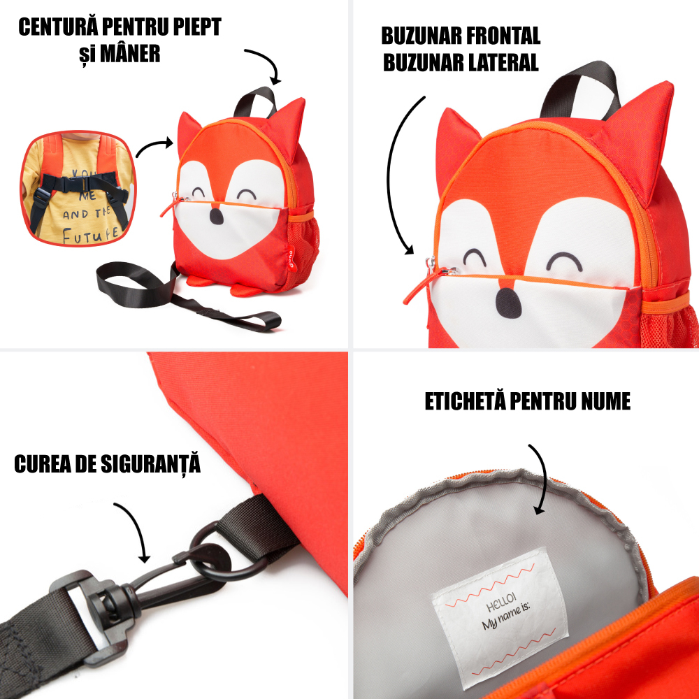 Rucsac si curea de siguranta Diono Sure Steps Fox [2]