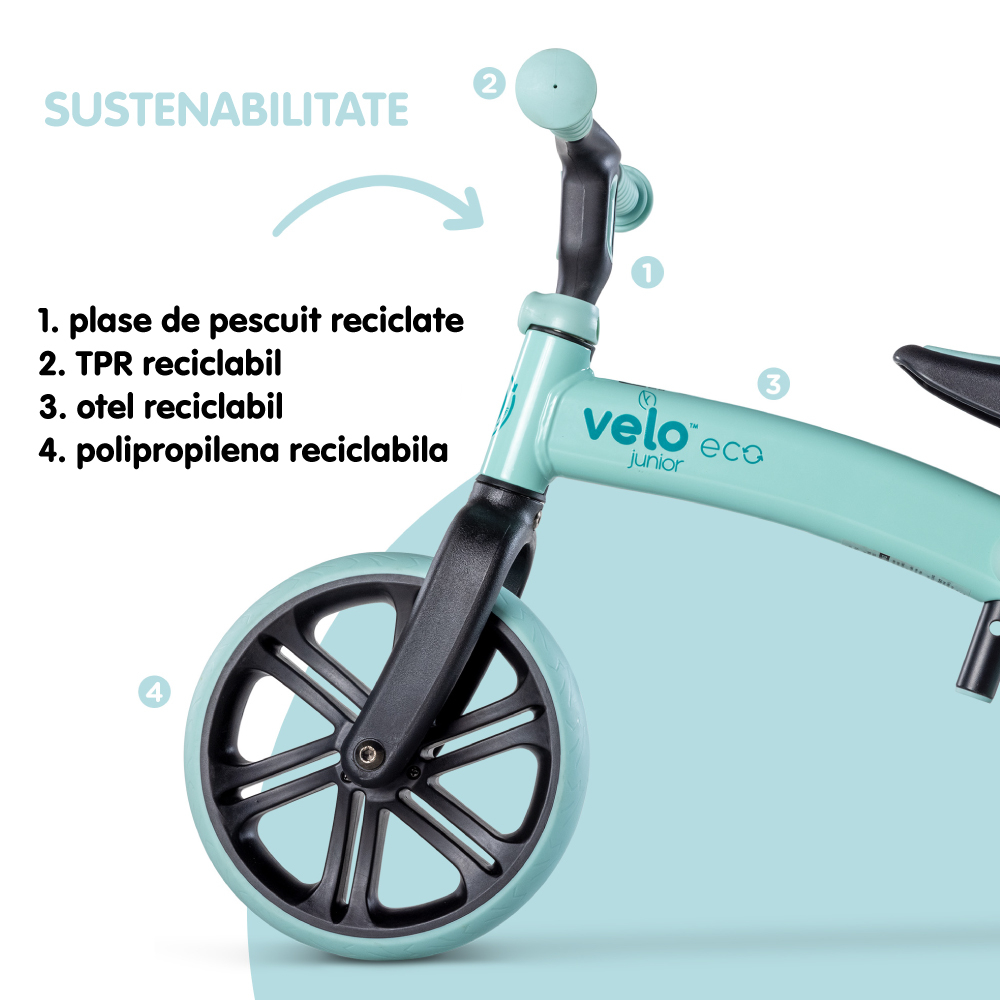 Bicicleta echilibru Yvolution Y Velo Junior Eco Green [7]