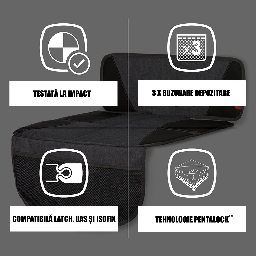Protectie bancheta Diono Super Mat Gray [5]
