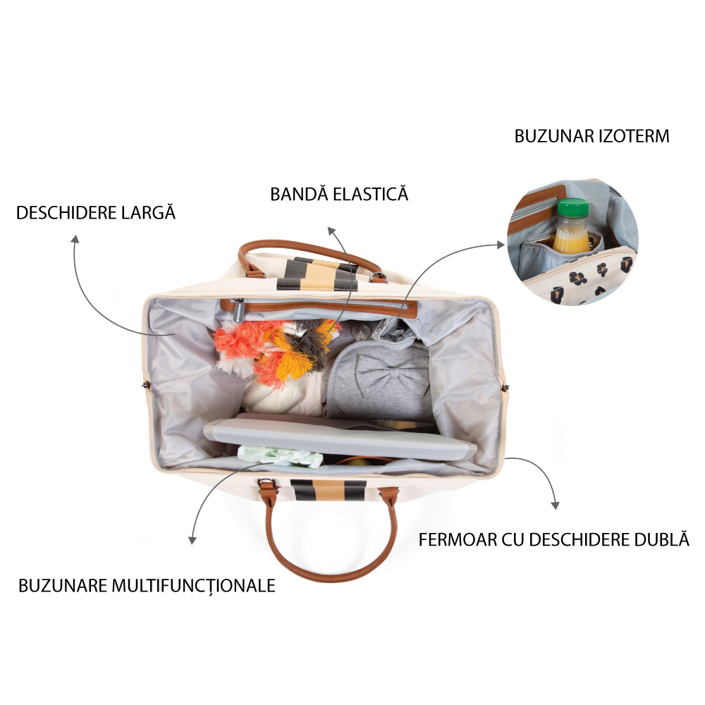 Geanta de infasat Childhome Mommy Bag Ivoire [6]
