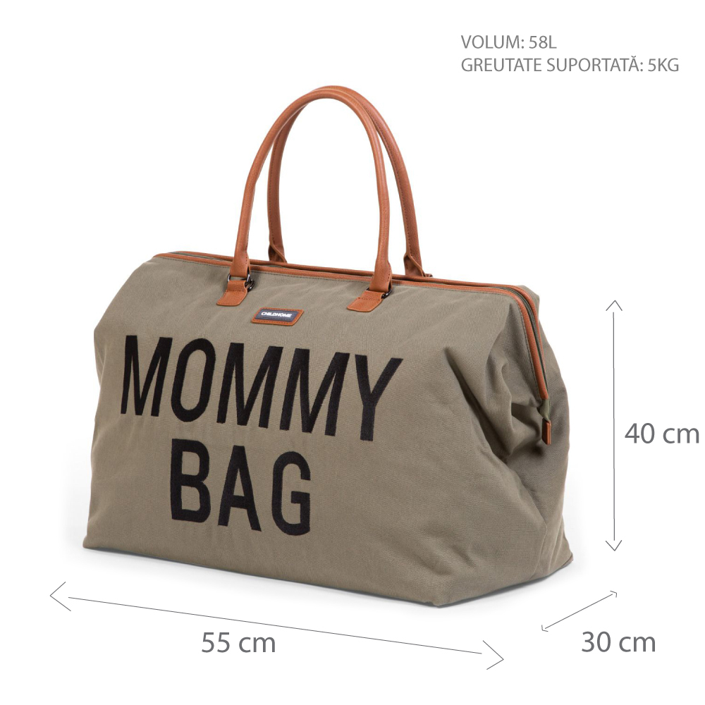 Geanta de infasat Childhome Mommy Bag Kaki [5]
