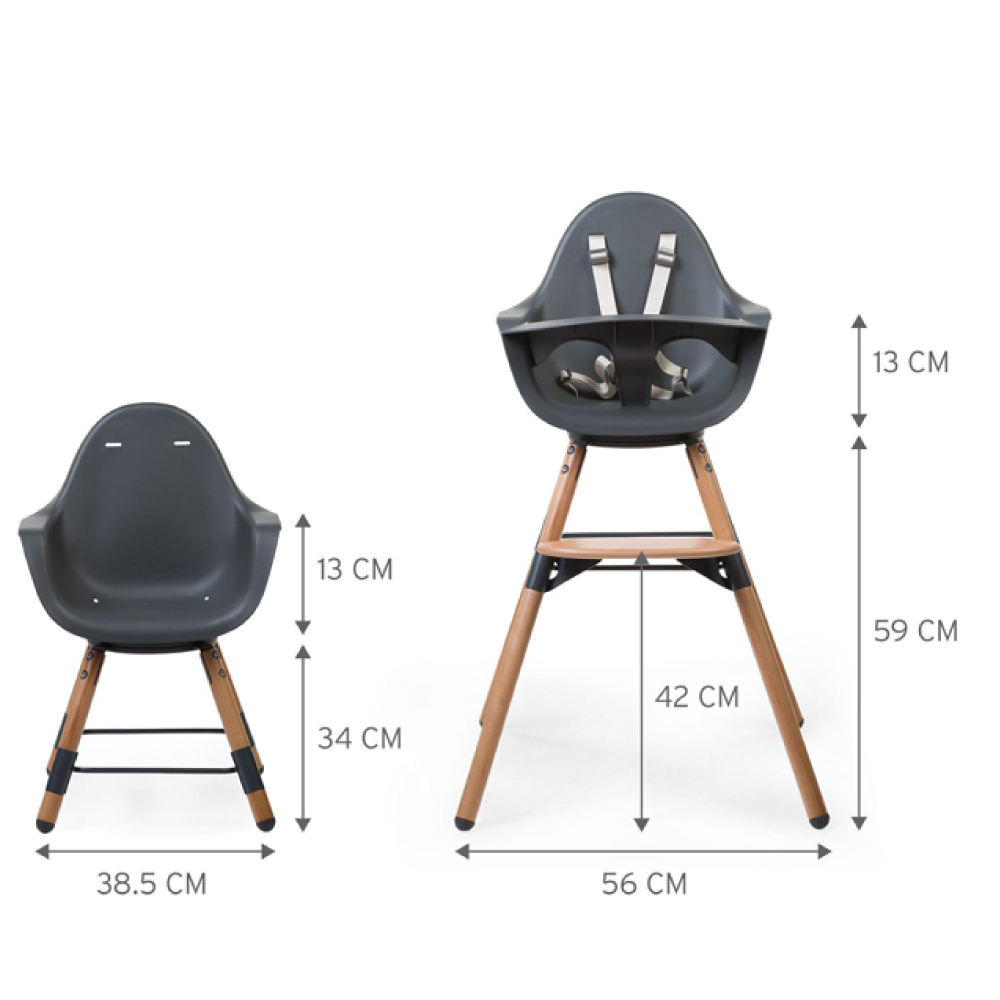 Scaun de masa reglabil in inaltime Childhome Evolu One.80, Natural/Antracit [6]