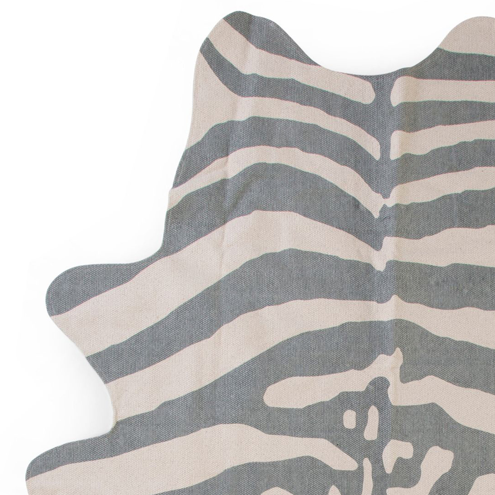 Covor Bumbac Childhome 145x160 cm, Zebra Gri [2]