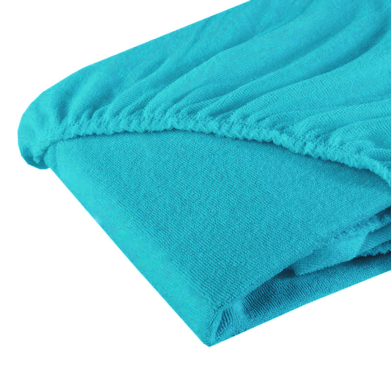 Cearsaf cu elastic din frotir Turcoaz 120/60 cm [2]