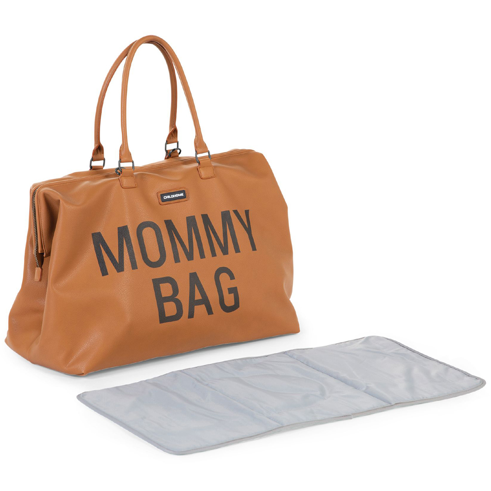 Geanta de infasat Childhome Mommy Bag piele ecologica Maro [4]