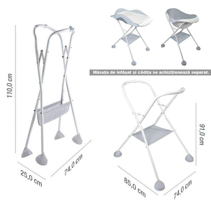 Suport cu Picioare Cadita Camele'o - Light Mist [3]
