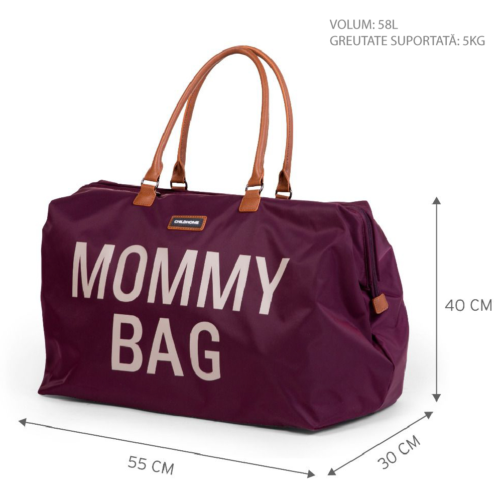 Geanta de infasat Childhome Mommy Bag Visiniu [6]
