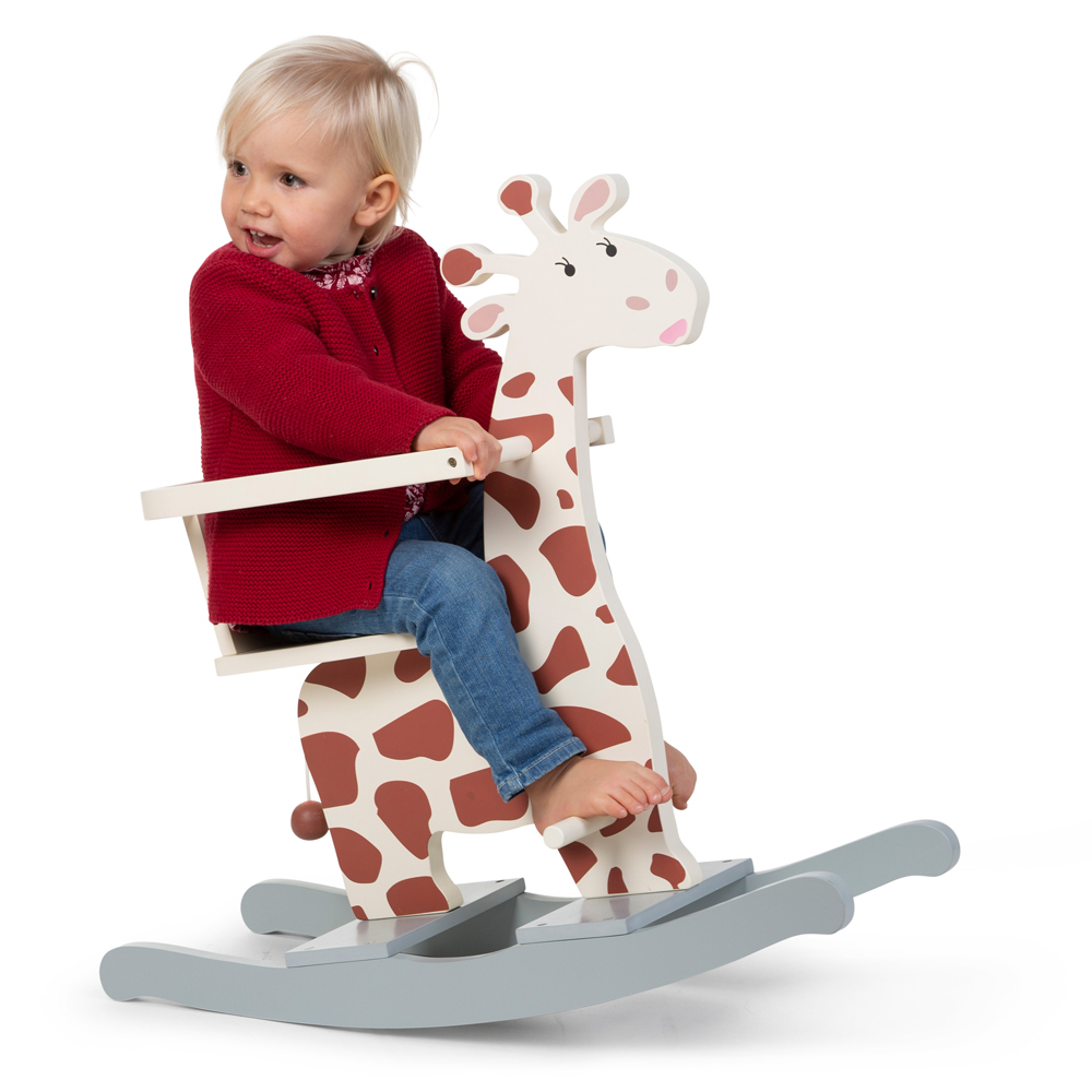 Balansoar Childhome Girafa 12-30 luni, MDF Ecru/Gri [3]