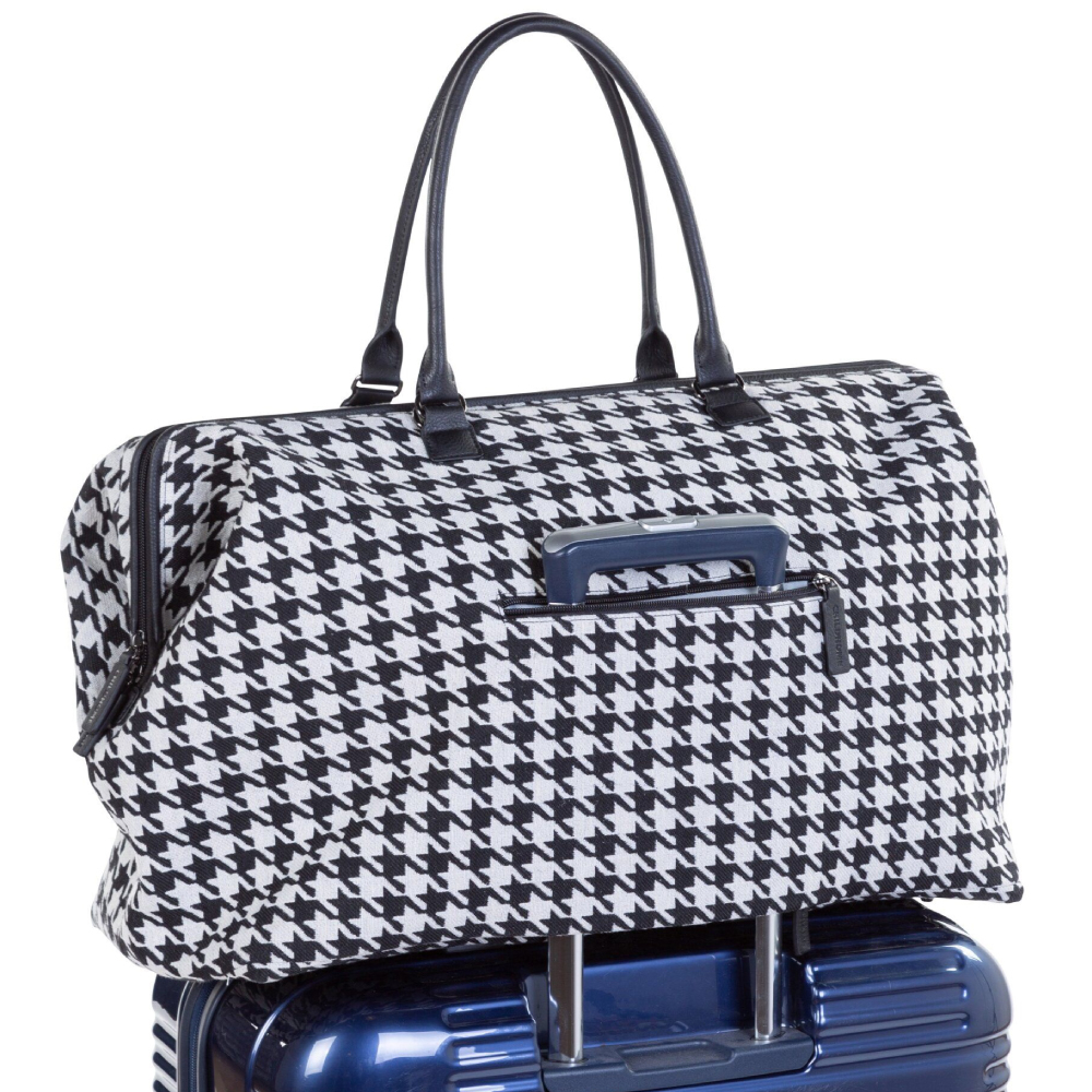 Geanta de infasat Childhome Mommy Bag Pied de Poule Negru [4]