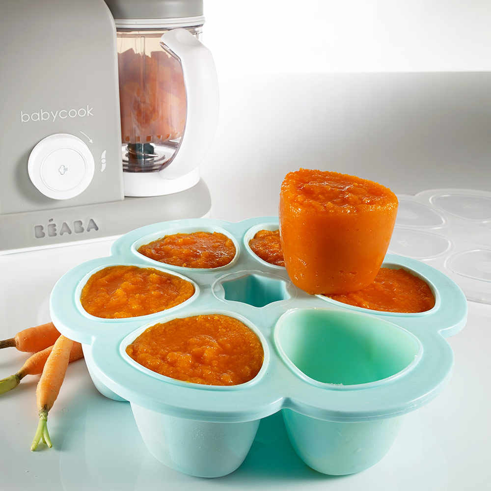 Recipient ermetic silicon multiportii 6x150 ml Beaba Blue [5]