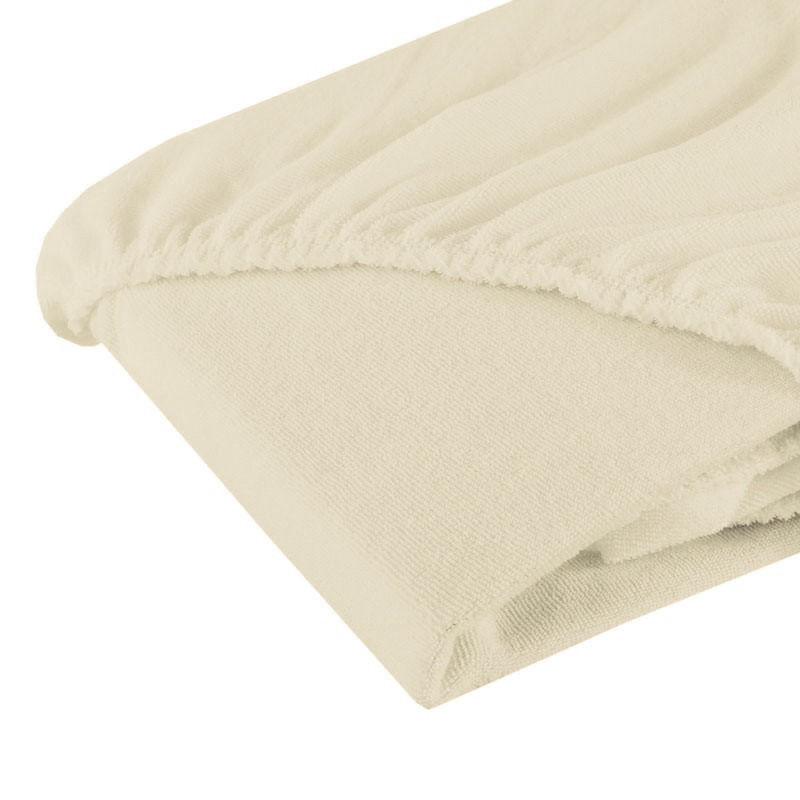 Cearsaf cu elastic din frotir Bej 120/60 cm [2]