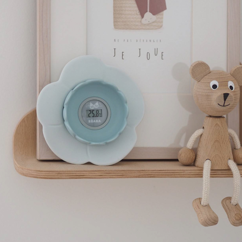 Termometru digital de camera si baie Beaba Lotus Green Blue [4]