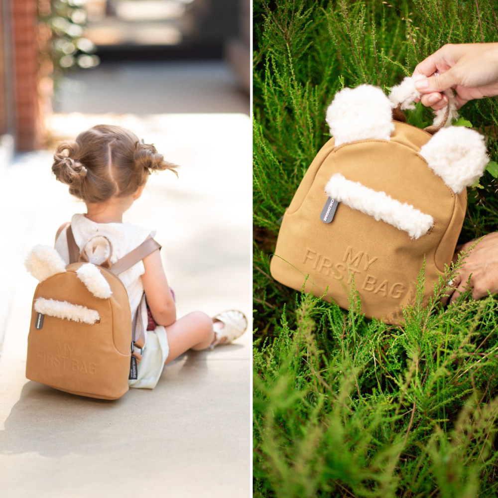 Rucsac pentru copii Childhome My First Bag, aspect piele intoarsa Bej [3]