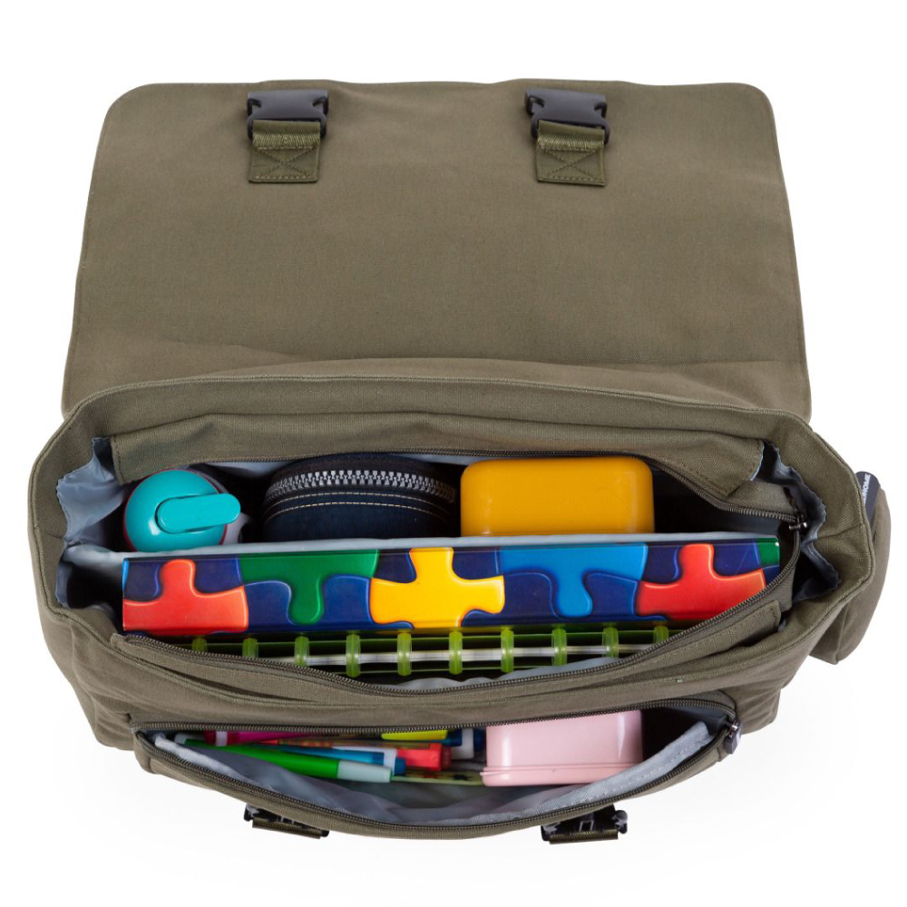 Ghiozdan Childhome My School Bag Kaki [4]