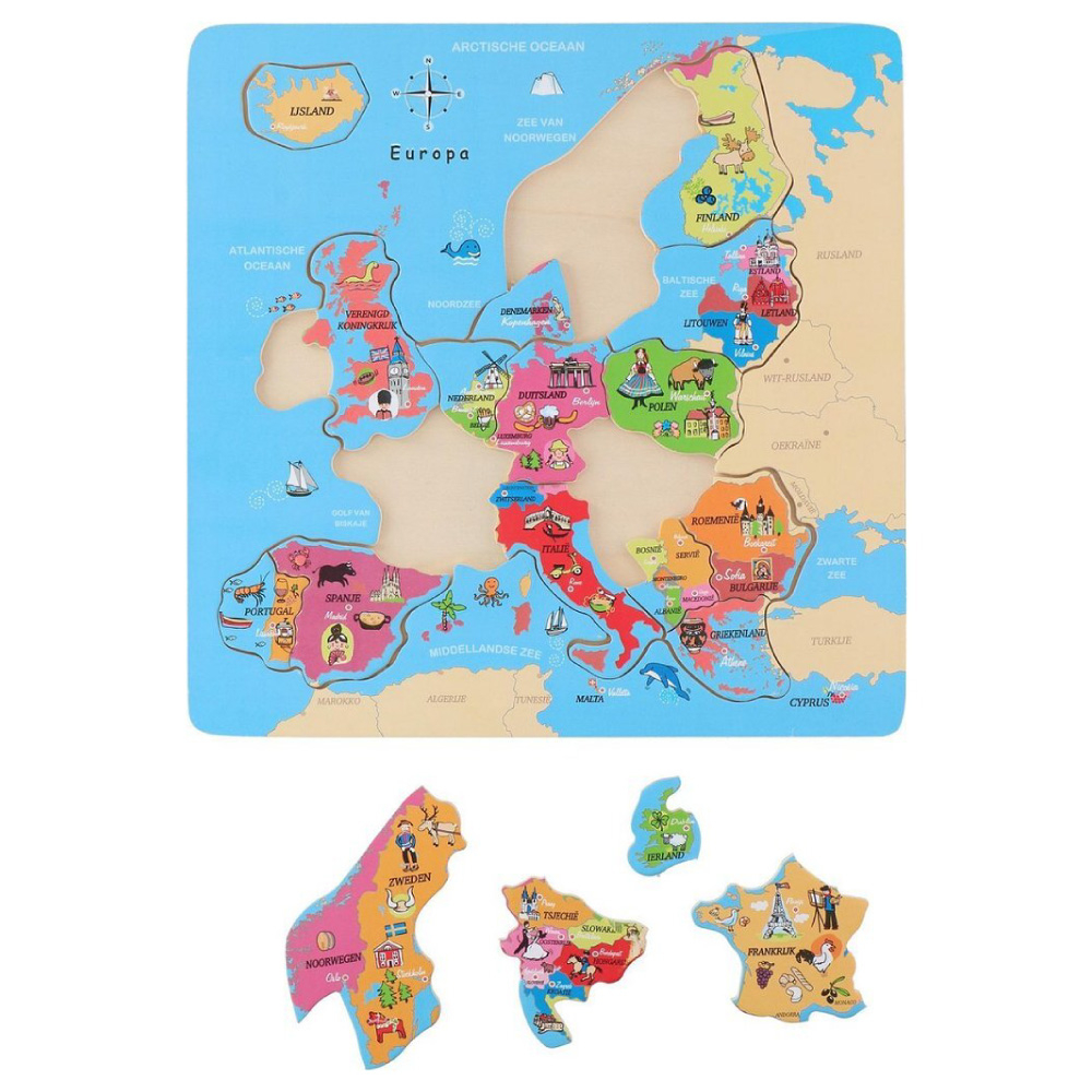Puzzle din lemn Europa Marionette 19 piese [3]